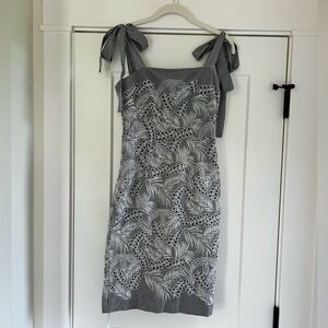 Maggy London Black and White Striped Dress